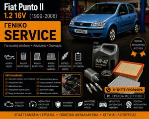 Fiat Punto II 1.2 16V (1999–2008) - Γενικό Service