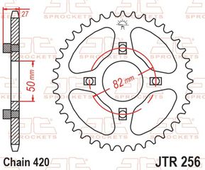 ΓΡΑΝΑΖΙ ΤΡΟΧΟΥ (420Η-38Τ) ΑΣΗΜΙ (JT SPROCKETS) (JTR256.38)-thumb-1