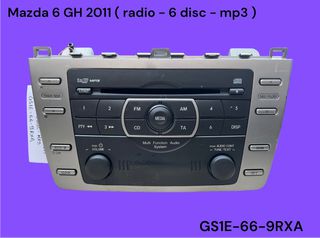 MAZDA 6 GH 2008-2014 ΜΕΤΑΧΕΙΡΙΣΜΕΝΑ ΑΝΤΑΛΛΑΚΤΙΚΑ ( κεντρική μονάδα ηχοσυστήματος ( πηγή ) radio cd - mp3 - 6 disc με κωδικό GS1E-66-9RXA )