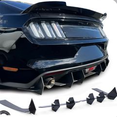 ΠΙΣΩ ΣΠΟΙΛΕΡ Sport rear diffuser CUP extension gloss black for Ford Mustang GT MK6 14+