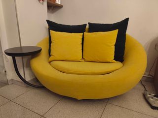 Design Περιστρεφόμενη Πολυθρόνα Lounge με Τραπεζάκι