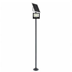 GLOBOSTAR® HELIOS-280 GLB-000-0003 Μεταλλικός Γαλβανισμένος Στύλος Φωτισμού για Φωτοβολταϊκό Προβολέα Εξωτερικού Χώρου - RAL 7016 Γκρι Ανθρακί - Μ35 × Π25 × Υ280cm