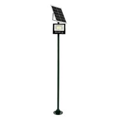 GLOBOSTAR® HELIOS-280 GLB-000-0006 Μεταλλικός Γαλβανισμένος Στύλος Φωτισμού για Φωτοβολταϊκό Προβολέα Εξωτερικού Χώρου - RAL 6009 Κυπαρίσσι Ματ - Μ35 × Π25 × Υ280cm