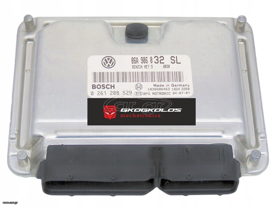 ΕΓΚΕΦΑΛΟΣ SKODA OCTAVIA 1.8T 20V 110KW ENGINE CODE AUM 2004y BOSCH 0261208529 06A906032SL ME7.5 ΞΕΚΛΕΙΔΩΤΟΣ ΑΡΙΣΤΟΣ - ΕΓΓΥΗΣΗ!!