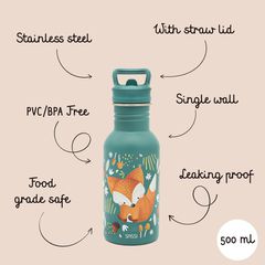Sassi Παγούρι Ανοξείδωτου Ατσαλιού 500ml Crunchy the Fox-thumb-2