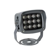 Προβολέας Σποτ Wall Washer LED 12W 1380lm 10° AC 220-240V Αδιάβροχο IP65 Φυσικό Λευκό 4500K - Bridgelux SMD Chip - Γκρι Ανθρακί Ματ - Μ13.5 x Π11.5 x Υ15cm - 3 Χρόνια Εγγύηση