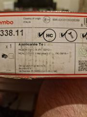 Δίσκοι BREMBO εμπρός για HONDA Type R FK2,Type R FK8 350MMx32mm