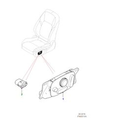 Jaguar XF/XE/I-Pace/E-Pace/F-Pace Διακόπτης Καθίσματος εμπρός δεξιά T4N23992-thumb-1