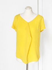 Κίτρινη Κοντομάνικη Μπλούζα V-Neck – Μέγεθος M ()
