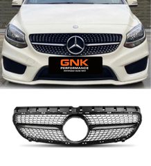 ΜΑΣΚΑ ΕΜΠΡΟΣ Mercedes B-Class (W246) (2015-2018) Black front grill diamond Design