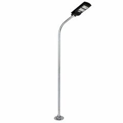 GLOBOSTAR® URBANO-280 GLB-000-0007 Μεταλλικός Γαλβανισμένος Στύλος Φωτισμού για Φωτοβολταϊκό Φωτιστικό Δρόμου Εξωτερικού Χώρου - Ασημί Γαλβανιζέ - Μ84 x Π25 x Υ280cm