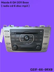 MAZDA 6 GH 2008-2014 ΜΕΤΑΧΕΙΡΙΣΜΕΝΑ ΑΝΤΑΛΛΑΚΤΙΚΑ ( κεντρική μονάδα ηχοσυστήματος ( πηγή ) radio cd - mp3 - 6 disc με κωδικό GS1F-66-9RXB Bose )