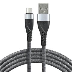 Καλώδιο everActive CBB-1MG USB σε Micro USB 100cm (Fast Charging 2.4A, Γκρι)