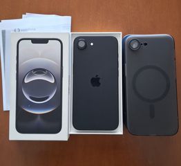Apple iPhone 16e (128gb/Mαυρο) 21 Φορτίσεις 2 Χρόνια Εγγύηση Ελληνικό 4 Θήκες Δώρο