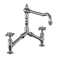 Horus Julia Victoria Julia Victoria Classic Collection - 2-hole Kitchen Mixer / Adjustable Centers / No Waste - Polished Nickel 01.121-NB