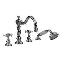 Horus Anthea Classic Collection - 4 Hole Deck Bath / Shower Set - Polished Nickel 06.466-NB