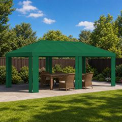 Κάλυμμα Γκαζebo 6 x 3 m Πράσινο Πολυεστέρας 190 gsm 900427