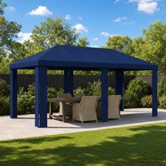 Κάλυμμα Γκαζebo 6 x 3 m Μπλε Πολυεστέρας 190 gsm 900429