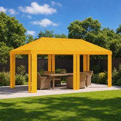 Κάλυμμα Γκαζebo 6 x 3 m Κίτρινο Πολυεστέρας 190 gsm 900430