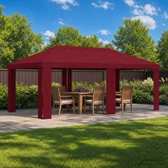 Κάλυμμα Γκαζebo 6 x 3 m Μπορντό Πολυεστέρας 190 gsm 900433