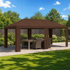 Κάλυμμα Γκαζebo 6 x 3 m Καφέ Πολυεστέρας 190 gsm 900434