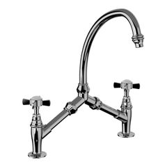 Horus Coventry Classic Collection - 2-hole Kitchen Mixer / Adjustable Centers / No Waste - Polished Nickel 28.121-NB