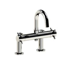 Horus Minoé Contemporary Collection - Complete Deck Thermostatic Bath-shower Mixer - Satin Brass 47.785-LS