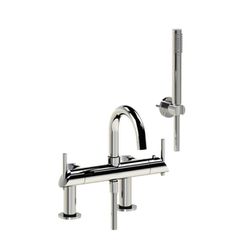 Horus Minoé Contemporary Collection - Complete Deck Thermostatic Bath-shower Mixer - Satin Brass 49.715-LS