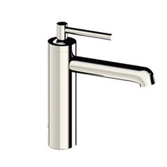 Horus Minoé Contemporary Collection - Single Lever Basin Mixer - with Drain Valve with Cover - Satin Brass 47.709-LS
