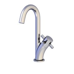 Horus Lave-mains Fleur - Flamme Contemporary Collection - Handbasin Mixer or Handbasin Tap with Progressive Cartridge and Metal Handle - Chrome 60.732-CH
