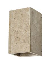 InLight Επιτοίχιο φωτιστικό γκρι από travertine marble 2XG9 D:9 x 16cm 43065