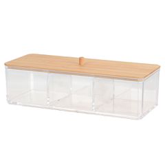 Κουτί Αποθήκευσης Καλλυντικών από PS/Bamboo 23x9.5x6.5cm MRShome DF-0065000