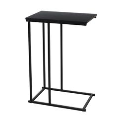 Side Table Μεταλλικό με Επιφάνεια MDF/Μελαμίνη 40x26x58cm Black MRShome DF-0049000