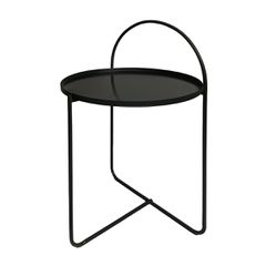 Side Table Μεταλλικό Φ40x65cm Black MRShome DF-0034000