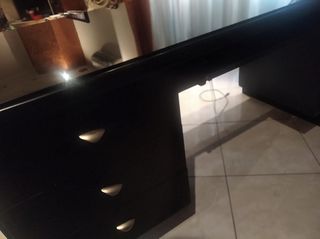 Γραφείο μαύρο χειροποίητο από μασίφ ξύλο