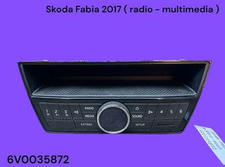 SKODA FABIA 2014-2021 ΜΕΤΑΧΕΙΡΙΣΜΕΝΑ ΑΝΤΑΛΛΑΚΤΙΚΑ ( κεντρική μονάδα ηχοσυστήματος ( πηγή ) radio - multimedia με κωδικό 6V0035872 )