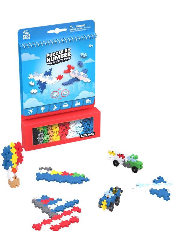 Plus-Plus - Activity Pad – Transportation - (3990) / Toys
