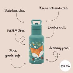 Sassi Θερμός Ανοξείδωτο 350ml Με Διπλό Τοίχωμα Crunchy the Fox-thumb-3