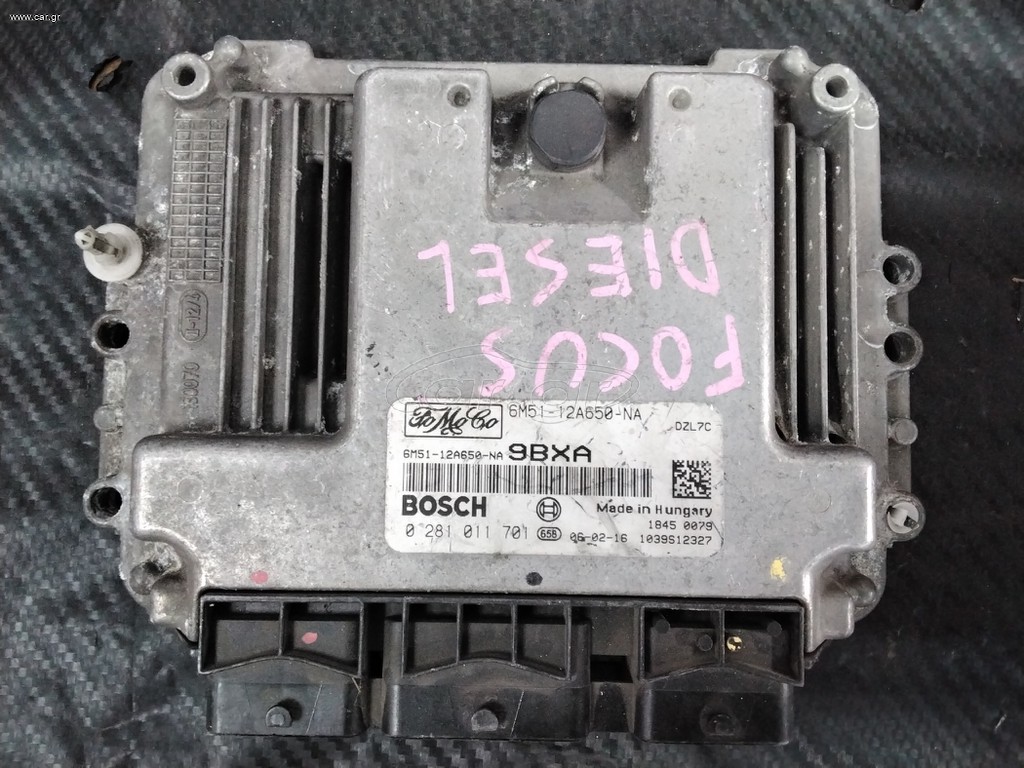 FORD FOCUS 1.6 TDCI ΕΓΚΕΦΑΛΟΣ BOSCH 0 281 011 701,6M51-12A650-NA,9BXA,DZL7C