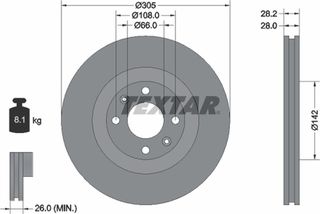 Textar Δισκόπλακα - 92097103