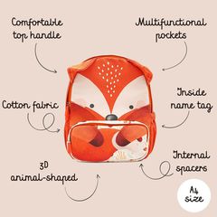 Sassi Παιδική Τσάντα Πλάτης 27x36cm Crunchy the Fox-thumb-1