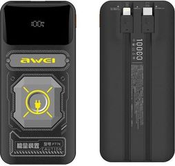 Awei P77K Power Bank 12000mAh 22.5W με 2 Θύρες USB-A Μαύρο