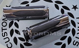 ΧΕΙΡΟΛΑΒΕΣ JAPAN ΧΕΡΟΥΛΙΑ STEED SHADOW VLX INTRUDER DRAGSTAR VULCAN SPORTSTER HARLEY Νικελ - Χρωμιο 1''25mm ΜΑΖΊ ΜΕ ΚΌΚΑΛΟ ΓΚΑΖΙΟΥ MotorDMS