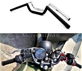 ΤΙΜΟΝΙ ΤΥΠΟΥ CLIP ON 22mm ΚΑΙΝΟΥΡΙΟ ΝΙΚΕΛ ΧΡΩΜΙΟ ΓΙΑ Custom project Tracker Cafe Racer bobber
