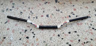 Τιμόνι ACCEL fat bar ΑΣΠΡΟ / ΜΑΥΡΟ-thumb-1
