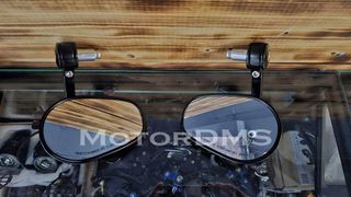 ΚΑΘΡΈΦΤΕΣ ΑΝΤΙΒΑΡΟΥ AΛΟΥΜΙΝΙΟ CAFE RACER BOBBER CHOPPER CUSTOM UNIVERSAL MotorDMS.