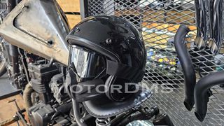 ΚΡΑΝΟΣ 3/4 RetroMoto!!! ΜΑΥΡΟ ΑΝΔΡΙΚΟ ΚΑΙ ΓΥΝΑΙΚΕΙΟ old school classic vintage Custom project Cafe Racer Tracker chopper bobber scooter