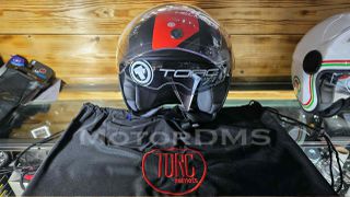 TURC Helmets!!! ΑΝΟΙΧΤΟ ΚΡΑΝΟΣ Jet / Open Face 3/4 με εσωτερικό γυαλί ηλίου μαυρο ματ με κοκκινο S/M/L/XL ΕΤΟΙΜΟΠΑΡΑΔΟΤΑ.