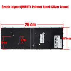 Πληκτρολόγιο Ελληνικό - Greek Laptop Keyboard για HP Mobile Thin Client mt43 - Product number : Y5X60EA 836308-B31 GR Pointer Black Silver Frame ( Κωδ.40356GRPOINTERSIL )-thumb-1