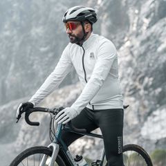 Rockbros TLWT001 ROAD TO SKY Windproof Insulated Cycling Jersey L - White-thumb-2